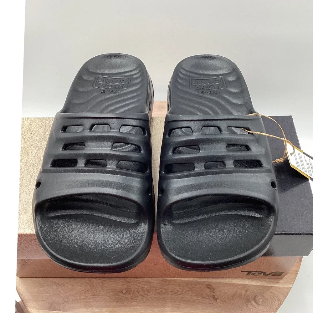 Teva Mens ReEmber Terrain Slides Black Ultra Comf Sandals 1129594-BLK
